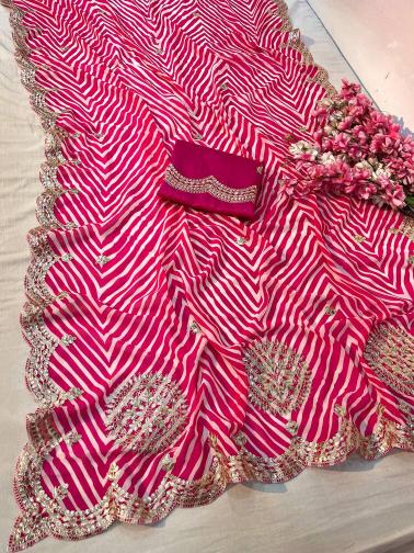 Vinayak traditional lehriya wholesale saree market surat